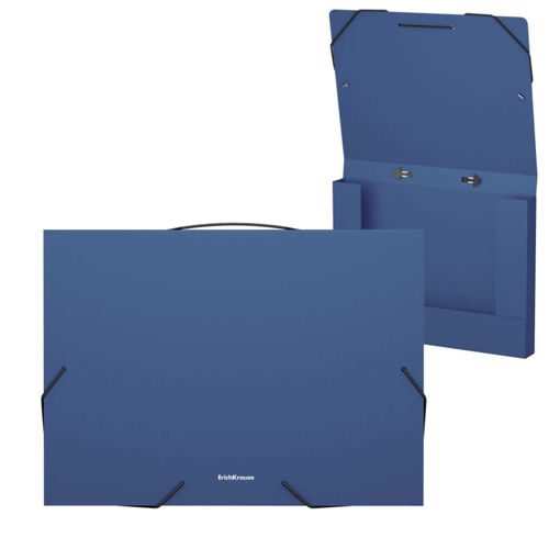 Picture of ERICHKRAUSE BOX FILE A4 WITH HANDLE 30MM DARK BLUE